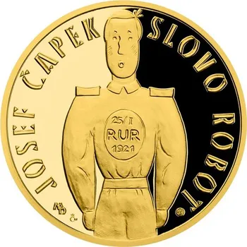 Zlatá medaile Příběhy naší historie – R.U.R. a slovo Robot 1 oz proof