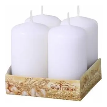 Svíčka Svíčky bílé matné 4 x 8 cm - 4 ks