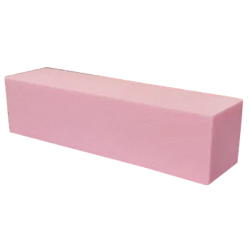 Umělé nehty Brusný blok 100/100 růžový 1ks (pěnová)