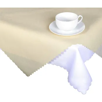 Ubrus s nešpinivou úpravou, Jednobarevný Deštík, smetanový