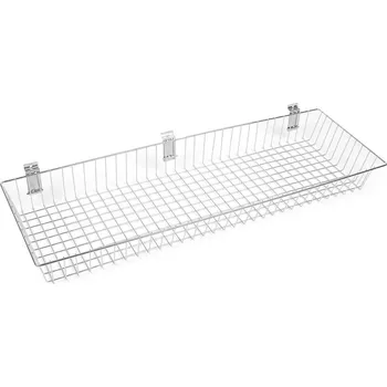 Organizér galanterie Košík kovový k zavěšení - platina