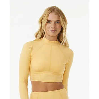 Dámské oblečení Plavky Rip Curl MIRAGE ULTIMATE LS RASH GUARD Orange velikost M