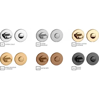 Dveřní kování Dveřní rozeta MP 7S R WC (OC, OCS, BS, OLV, OLS, CUM), BS (černá mat), MP BS (černá mat)