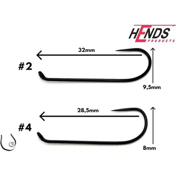 Rybářský háček Hends 321 BL háčky bez protihrotu - vel. 2