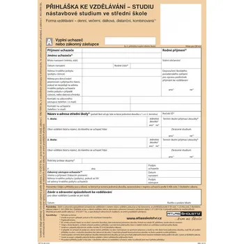 Tiskopis Přihláška - nádstavbové studium