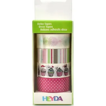Lepicí páska Papírová páska Párty, 1,5 cm x 5 m, 4 ks