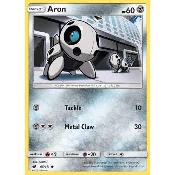 Volný čas Pokémon CIN 065/111 Aron - Crimson Invasion Stav: Excellent, Verze: NORMAL