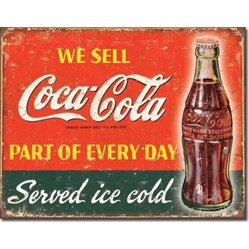 Plechová cedule D.E. metal signs Plechová cedule COCA COLA - PART OF EVERY DAY 32 cm x 40 cm
