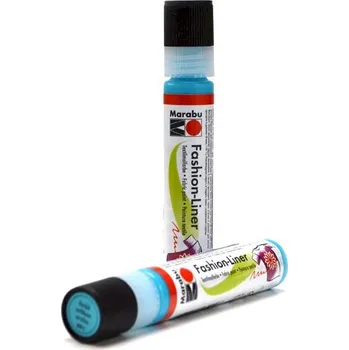 Speciální výtvarná barva Fashion liner Marabu, karibská modrá, 25 ml