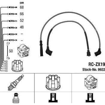 Zapalovací kabel Sada kabelů pro zapalování NGK RCZX19