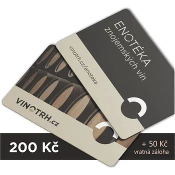 Víno VINOTRH Platební karta do &nbsp;Enotéky nabitá na 1.500 Kč Nabitá na: 200 Kč