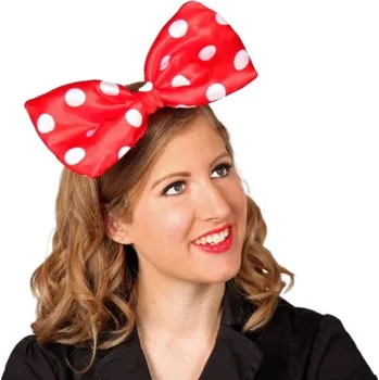 Karnevalový kostým Obří motýlek nebo mašle do vlasů - Červená s puntíky