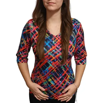 Dámská halenka Halenka UOMO & DONNA barevná "čárkovaná" Velikosti Uomo a Donna: 40