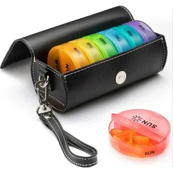 Zdravotnický materiál Týdenní organizátor tablet na 7 dní - Barevné s taškou