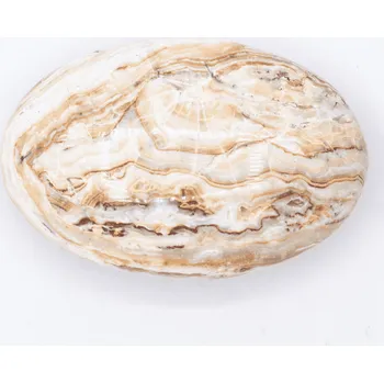 Přírodní kámen Milujeme Kameny Aragonit pruhovaný - leštěný ovál AT13 406478
