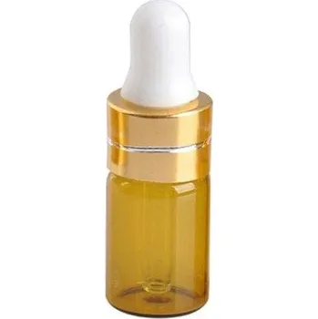 Lahvička na parfém | skleněná lahvička s kapátkem, 3-5 ml - Hnědá,5ml