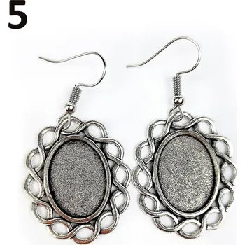 Kovová náušnicová lůžka k dekorování pryskyřicí Varianta: 5