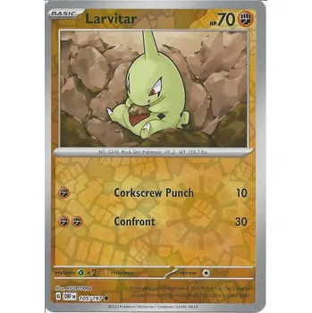 Společenská hra Pokémon karta Larvitar 105/197 Reverse Holo