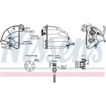Chladič motoru Vyrovnávací nádoba, chladivo NISSENS 996358