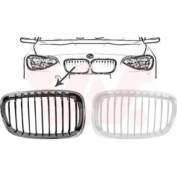 Příslušenství karosérie Mřížka chladiče VAN WEZEL 0633516