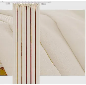 pant Krátký jednobarevný závěs - Světlobéžový Uchycení závěsu: Dekorační kolečka