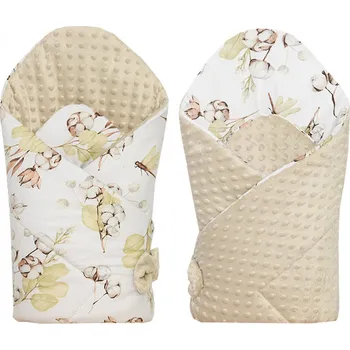 Zavinovačka Zavinovačka oboustranná Minky - květ bavlny/béžová