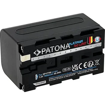 PATONA baterie pro Sony NP-F750/F770/F950 7000mAh Li-Ion Platinum USB-C nabíjení