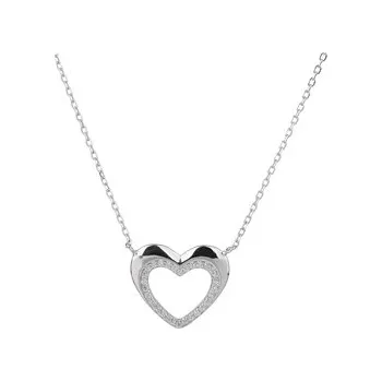 Náhrdelník NB-2356 Stříbrný náhrdelník srdíčko