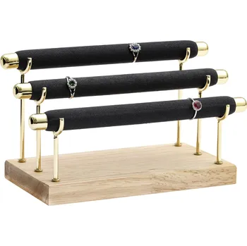 Šperkovnice JK Dřevěný stojan na prsteny černý TRC-5428/A20/A25