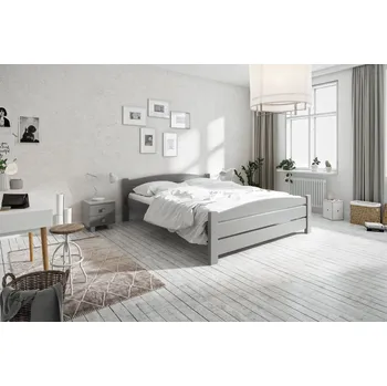 Postel Postel Kassandra masiv smrk 160x200 cm šedá + rošt ZDARMA