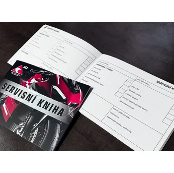 Servisní kniha motocyklů pro 18 záznamů, formát A6