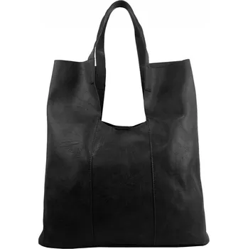 Kabelka Velká černá shopper dámská kabelka s crossbody uvnitř