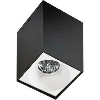 Bodové svítidlo Stropní bodové přisazené svítidlo AZzardo Hugo black AZ0826 GU10 1x50W IP20 hranaté černé
