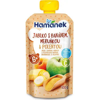 Hamé Hamánek kapsička 100 g, jablko/banán/meruňka/polenta