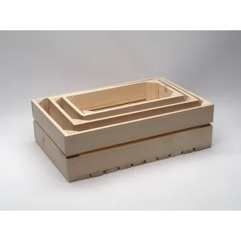 Dřevěná bedýnka - set 3 ks