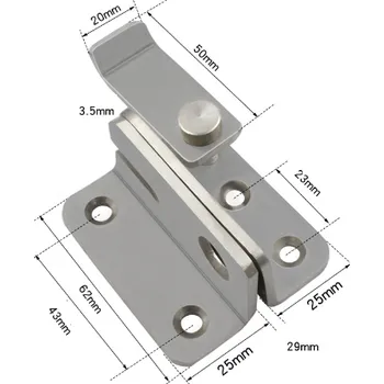 Nerezová dveřní,okenní petlice západka pravá větší (PTTL1)