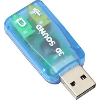 Zvuková karta Externí zvuková karta - Virtual 5.1-Surround USB 2.0 - Modrá