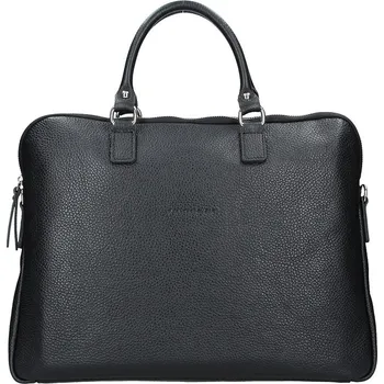 Kabelka Unisex kožená taška na notebook Facebag Milano - černá