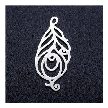 Přívěsek OK1367-ST Ocelový přívěšek - peříčko