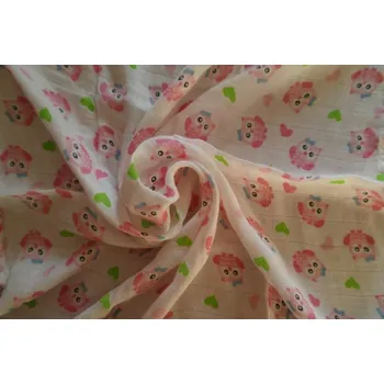 Plena Plena bambusová 60x60 cm sova růžová