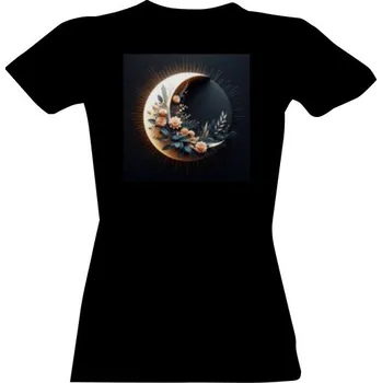 Dámské tričko Tričko s potiskem Květiny na měsíci dámské