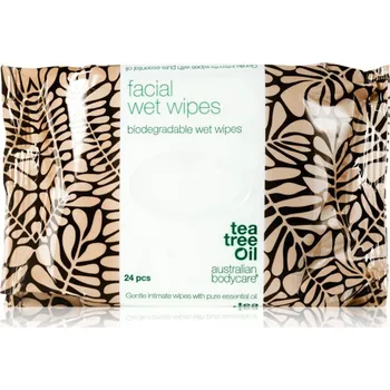 Australian Bodycare Tea Tree Oil čisticí a odličovací ubrousky na obličej 24 ks