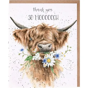 Wrendale Designs Děkovné přání Wrendale Designs "So Mooooch!" - Kráva