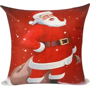 Povlak na polštářek Vánoční povlak na polštář se sobem, nápis Merry Christmas, 45 x 45 cm - Styl 6