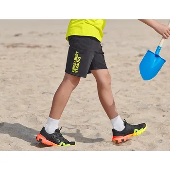 Dívčí kraťasy Teplákové šortky light e.s.trail, dětská velikost 122/128 černá/acidově žlutá Strauss