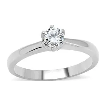 Prsten AL-0055-55 Ocelový prsten se zirkonem