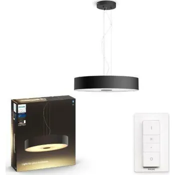 Hue LED White Ambiance Závěsné svítidlo Philips Fair BT 8719514341296 39W 3000lm 2200-6500K 24V, černé s dálkovým ovladačem a Bluetooth