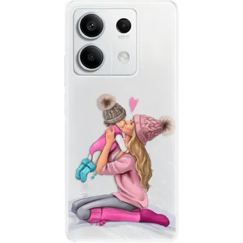 Pouzdro na mobilní telefon Odolné silikonové pouzdro iSaprio - Kissing Mom - Blond and Girl - Xiaomi Redmi Note 13 5G