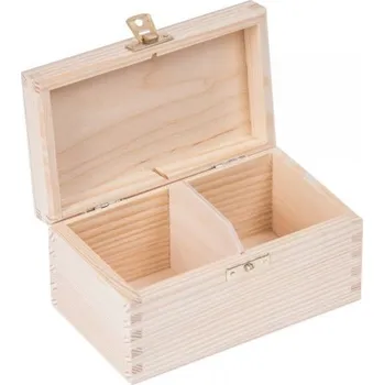 Dárková krabička Krabička dřevěná na čaj 9,5x16,5x8 cm zapínaní