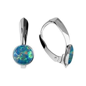 Náušnice NBP37-OP02 Stříbrné opálové náušnice